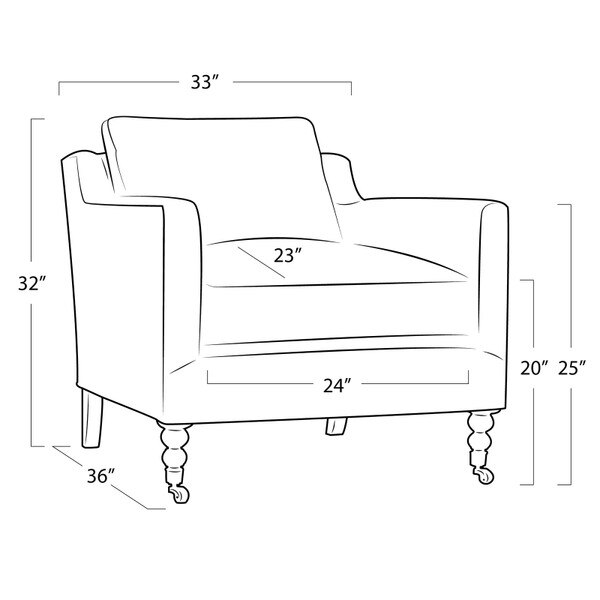 Vivian Chair (Sable) Line Drawing